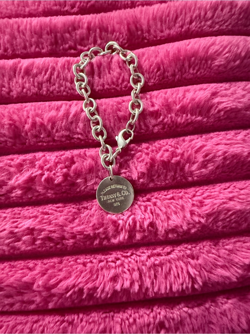 Tiffany & Co. Sterling Silver Round Tag Bracelet - Silver - Picture 3 of 4